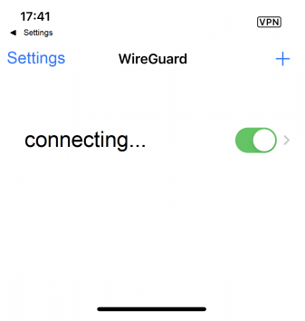 connection to vpn wireguard from smartphone